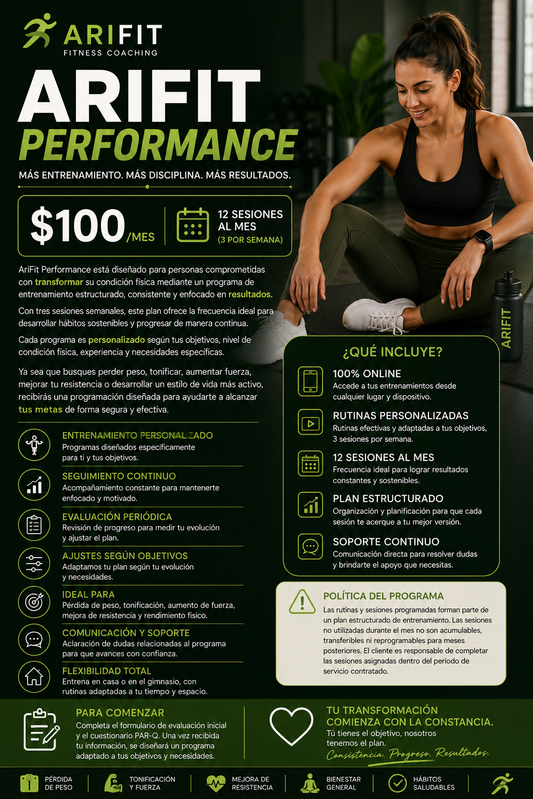 Training - Arifit Performance 12 sesiones